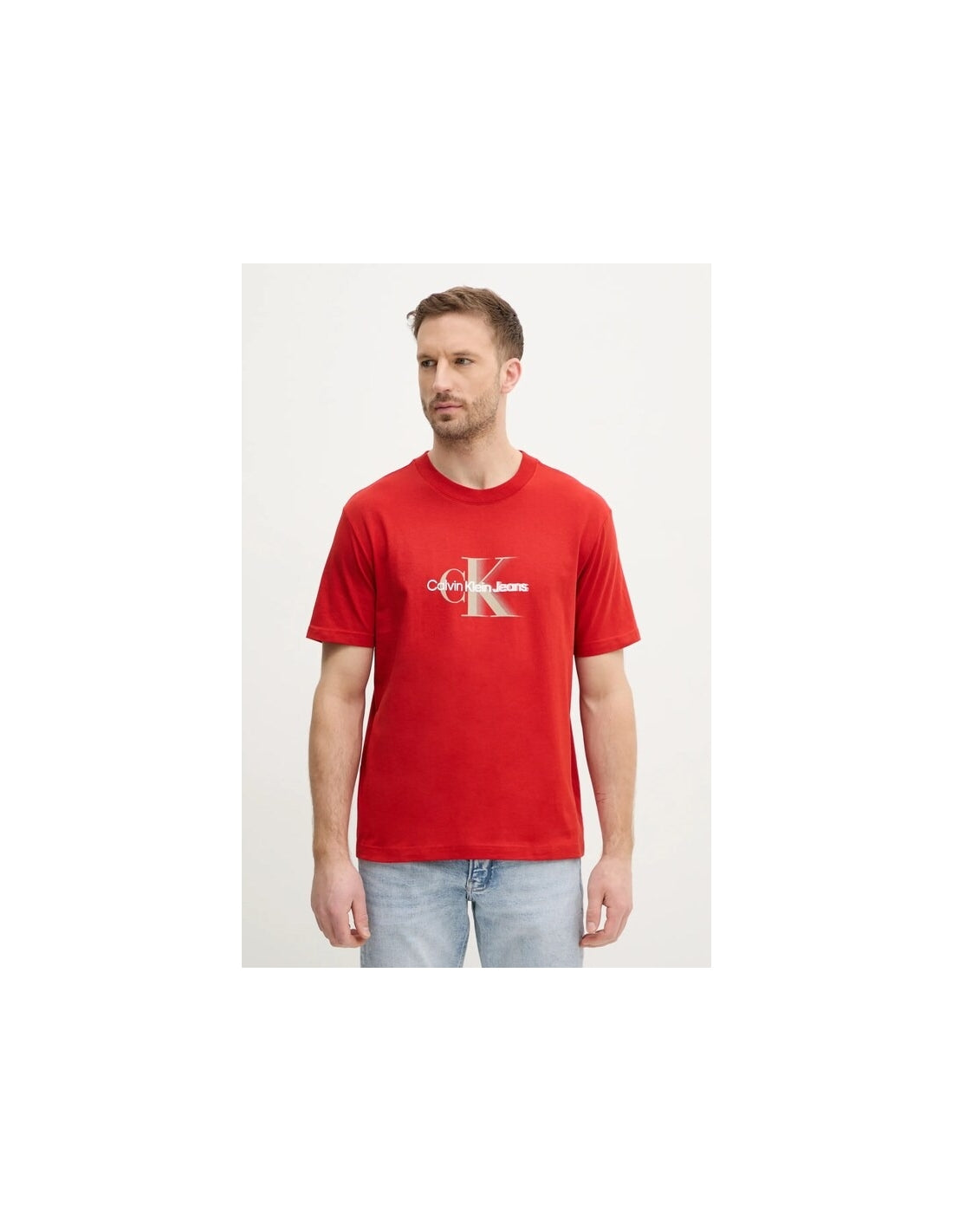 Calvin Klein Jeans MonoLogo Shift Tee - Print T-Shirt - Deep Magma