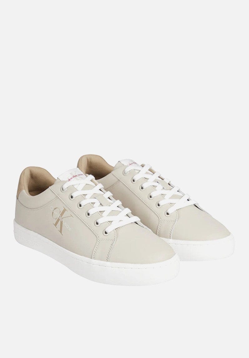 Calvin Klein Mens Sneakers Calvin Klein Classic Cupsole Fluo Contrast Eggshell Travertine/Merlot (7750500909145)