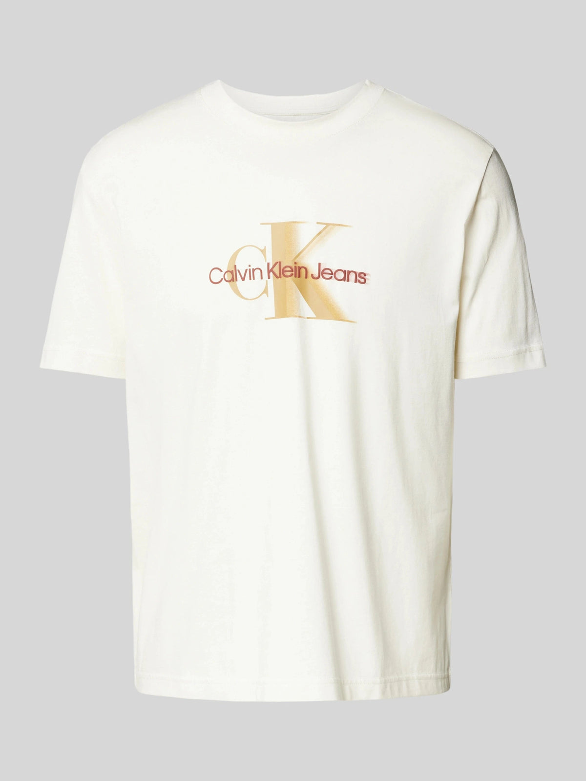 Calvin Klein T Shirt M Calvin Klein Monologo Shift Tee Cream