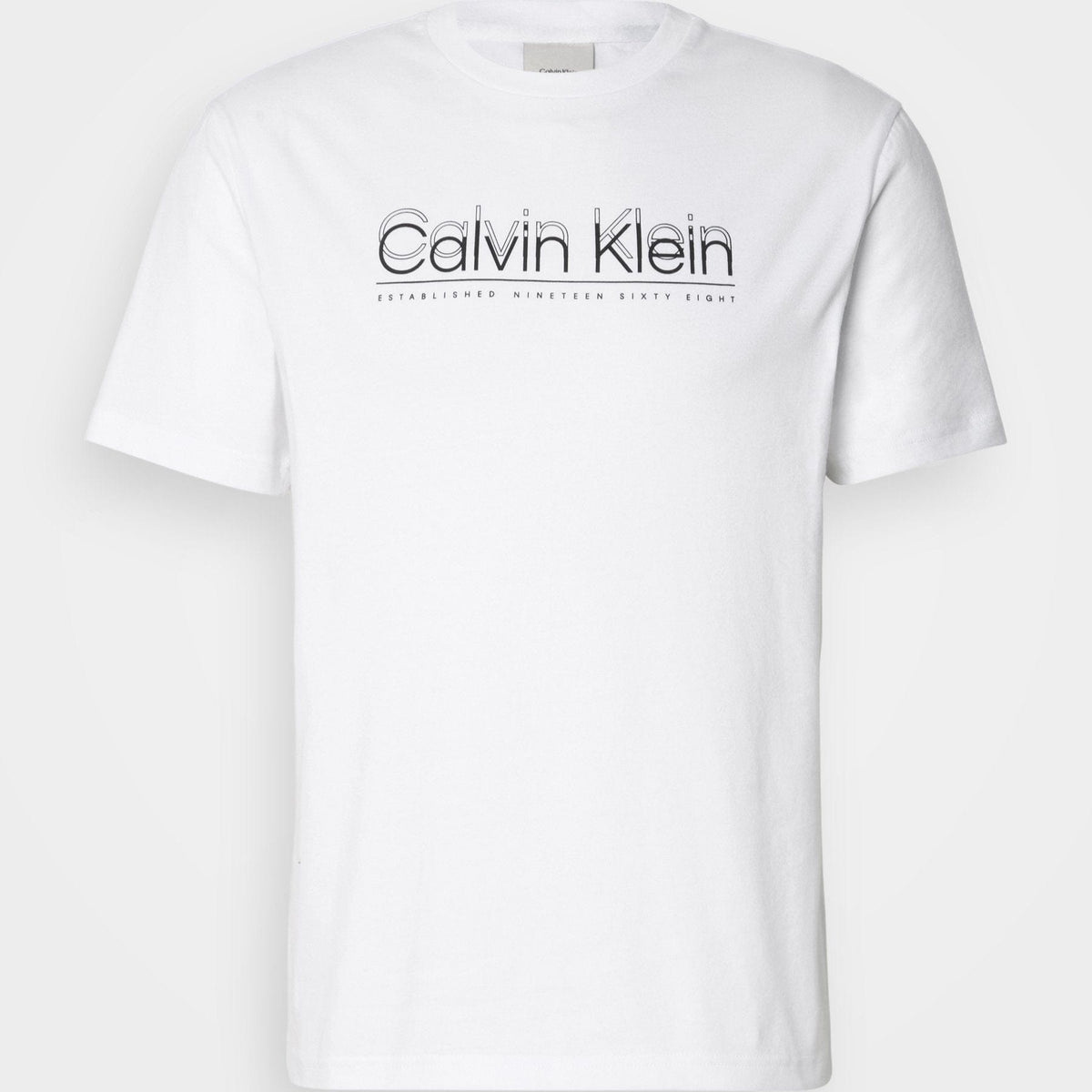 Calvin Klein T Shirt S Calvin Klein Double Logo Tee White