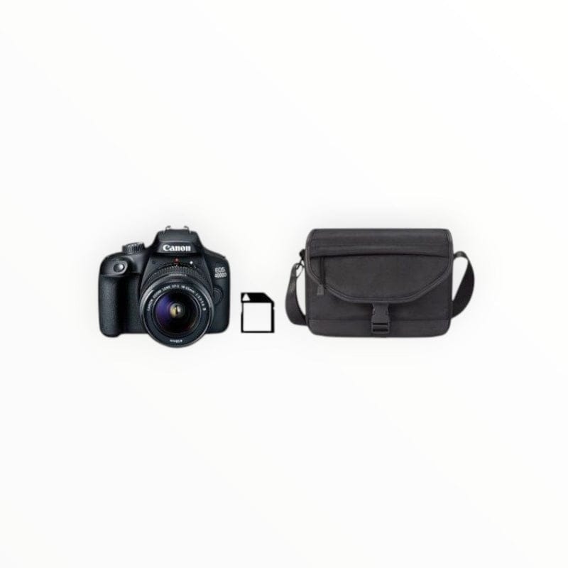 Canon Camera Canon 4000D 18MP DSLR Starter Bundle - Black