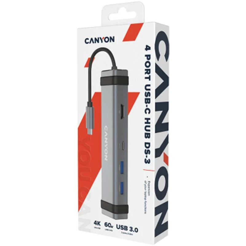 Canyon DS-3 4-in-1 USB-C Multiport Docking Station.