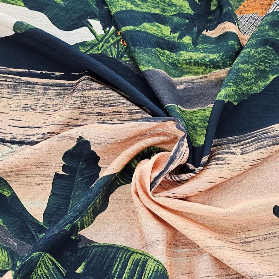 Capri Linen Dress Fabric Digital Print Capri Linen (7794963087449)