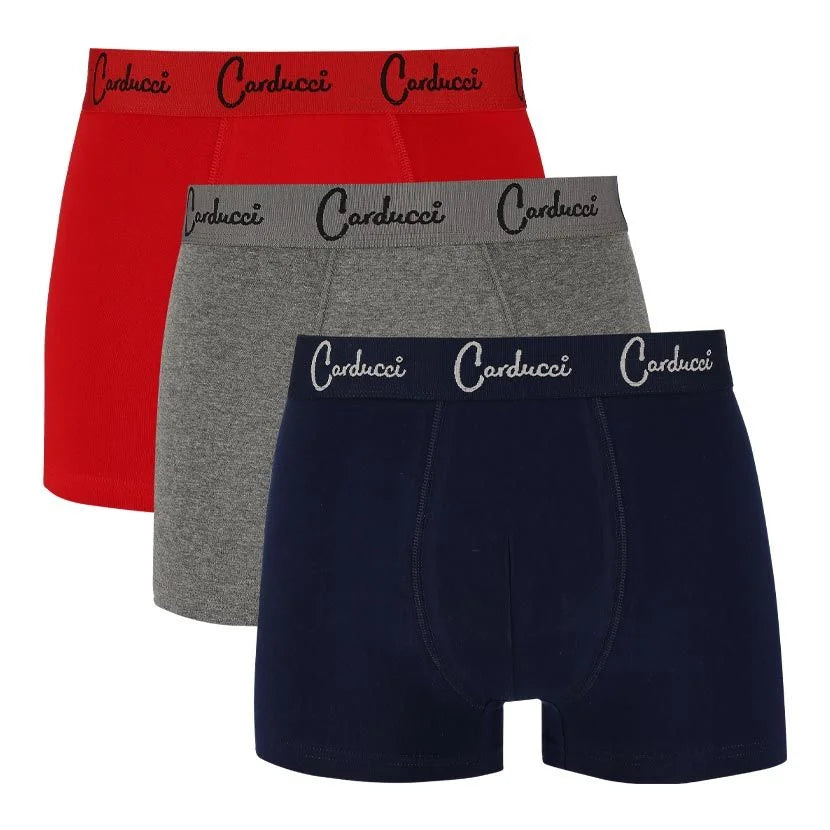 Carducci Essenza 3Pk Boxers -Red/Grey/Navy CU103-45-226