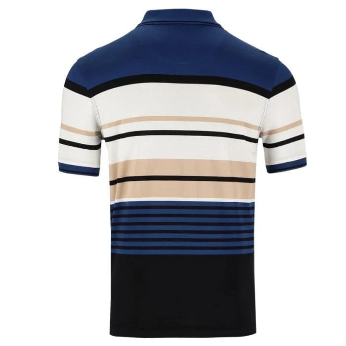 Carducci Golf T Shirt Carducci Men's Check Valentino Merc Golfer Blue