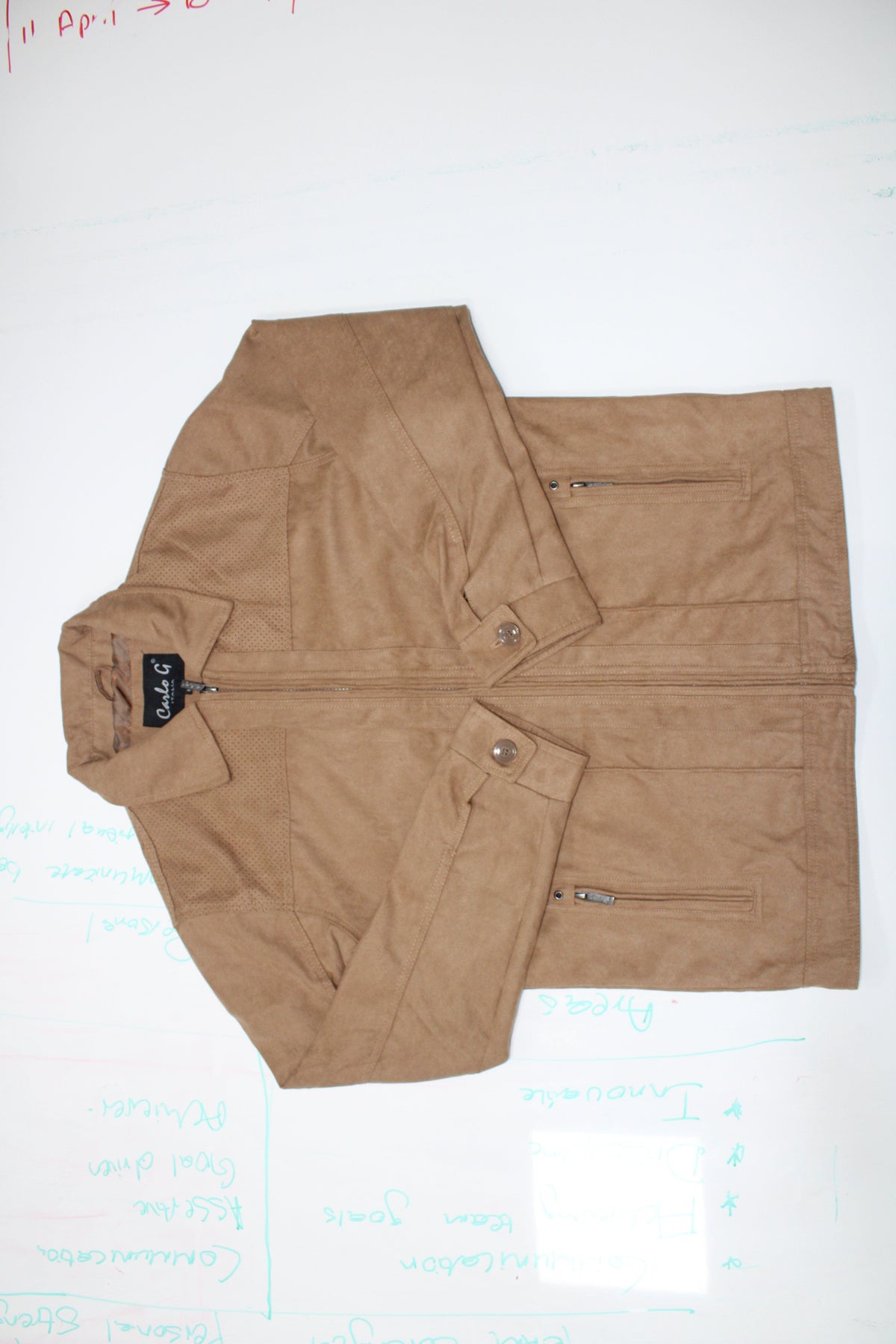 Carlo G Casual Jacket Carlo G Massimo Suede Bomber Jacket Camel (7619405381721)