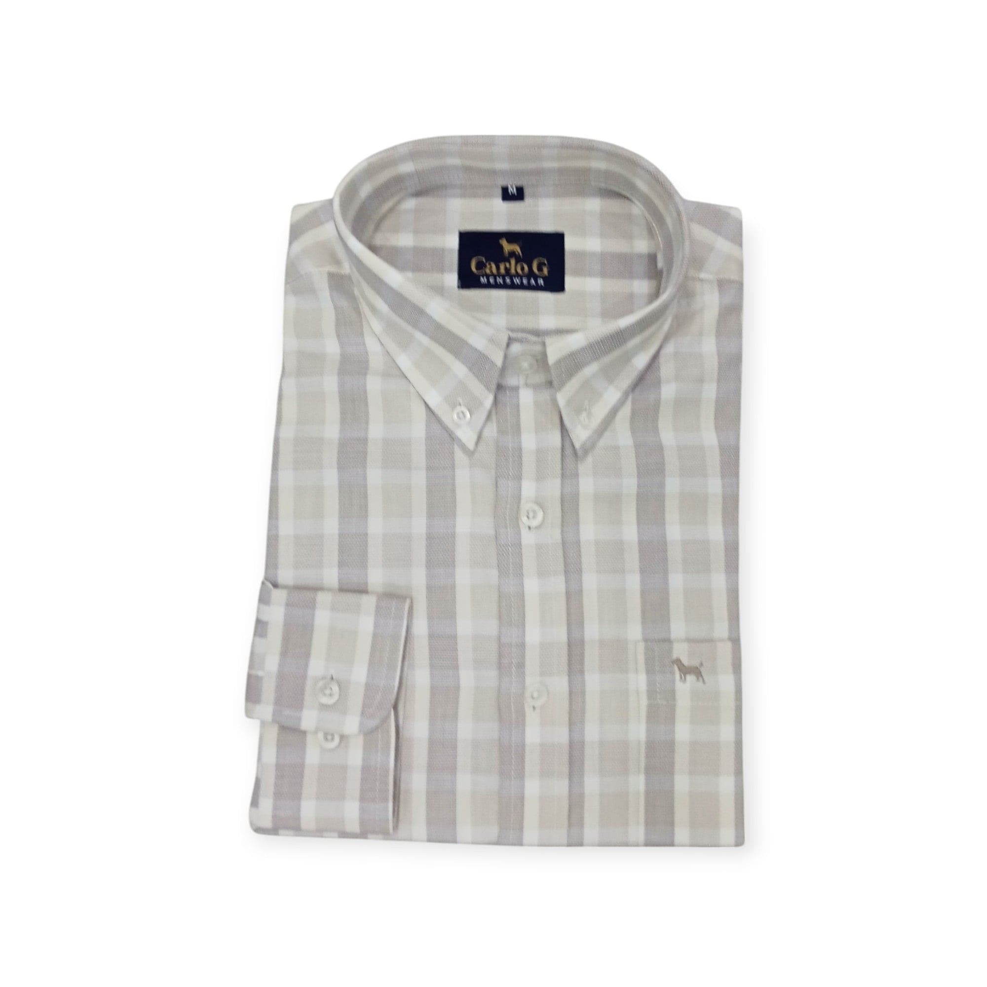 Carlo G Shirts Carlo G Long Sleeve Staffie Shirt Taupe
