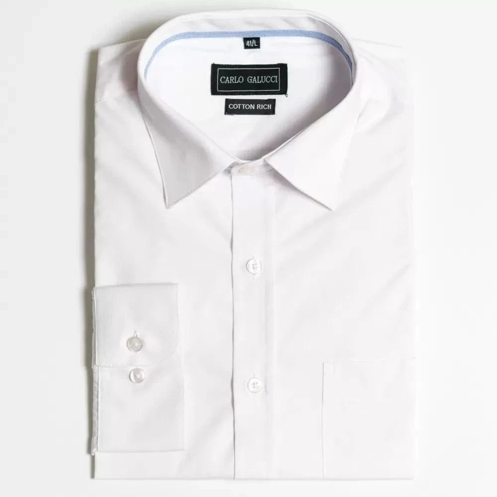 Carlo G Shirts Carlo Galucci Long Sleeve Shirt White
