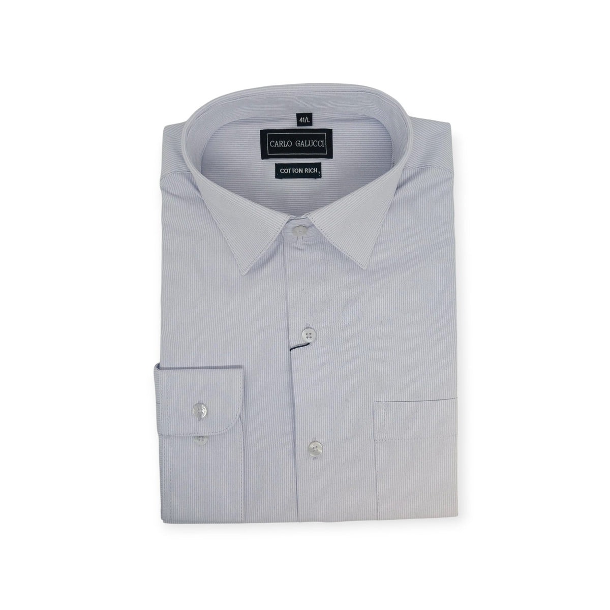 Carlo G Shirts Carlo Galucci Long Sleeve Stripe Shirt White