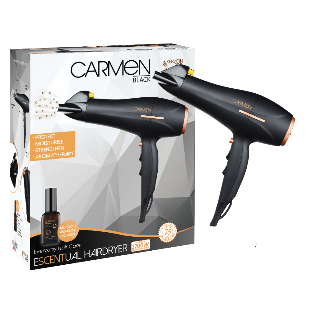 Carmen HAIR DRYER Carmen Argan Oil 2200W Hair Dryer | Aromatherapy Escentual Series SEL-5168 (7312150036569)