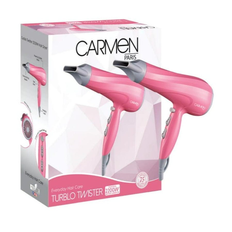 Carmen HAIR DRYER Carmen Turblo 2200w Pink Hairdryer SEL-5162 (7312156950617)