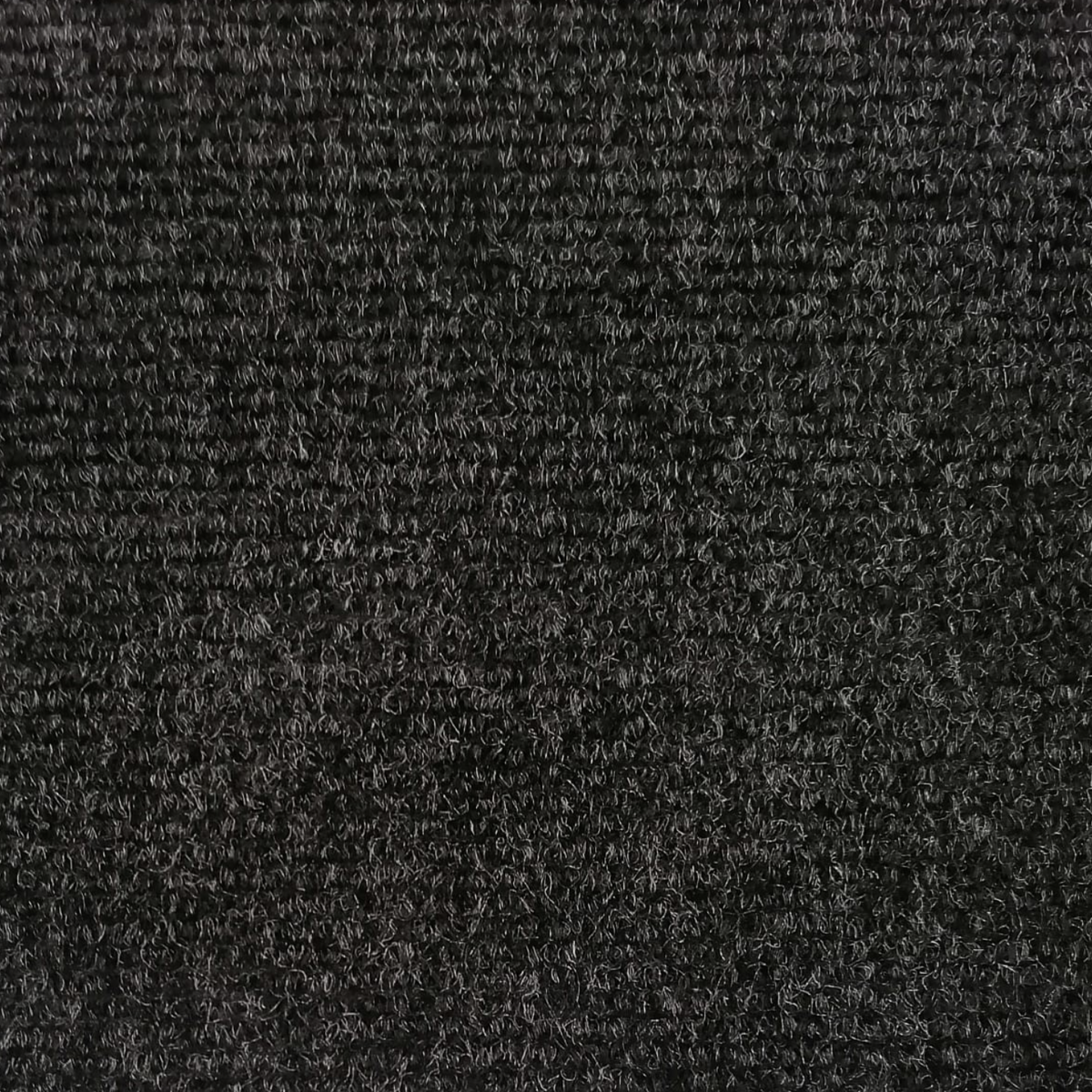 Fabric Ribbed Carpet Charcoal Grey 180 cm.