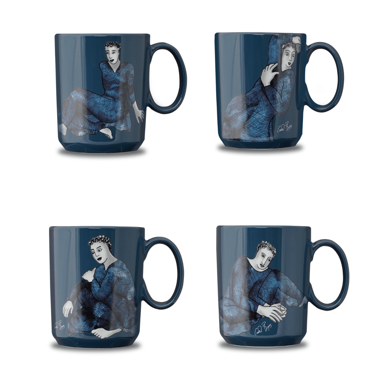 Carrol Boyes Bowls Carrol Boyes Indigo Blues Mug 400ml Set Of 4 (7797993734233)