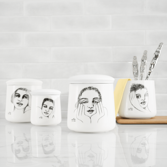 Carrol Boyes CANISTER Carrol Boyes Canister With Lid Large Pillow Talk 0P-CANL-PLT-L (7140005478489)