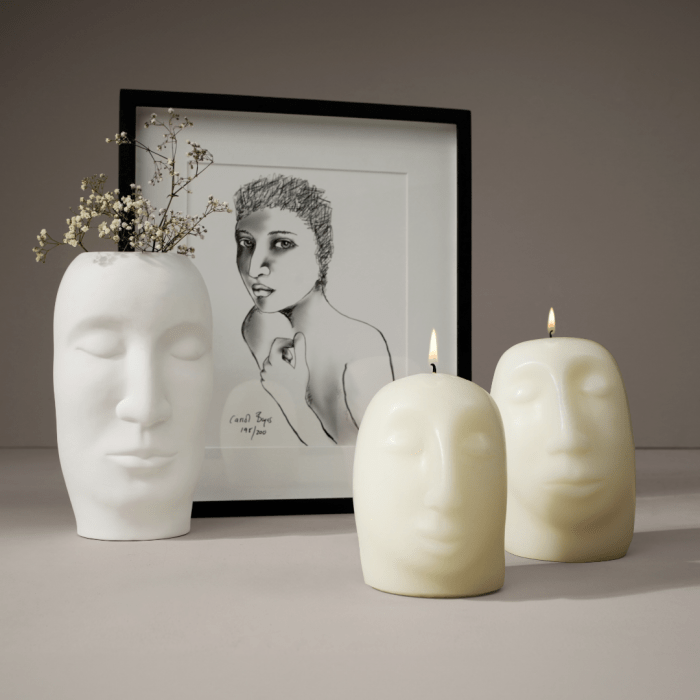 Carrol Boyes Diffuser Carrol Boyes Sculptural Candle Gleam White SCA-GLM-L-W