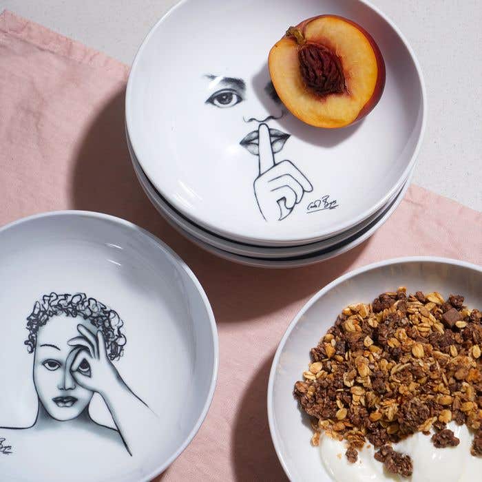 Carrol Boyes Dinner Plate Carrol Boyes Cereal Soup Bowl Set Of 4 (7750266486873)