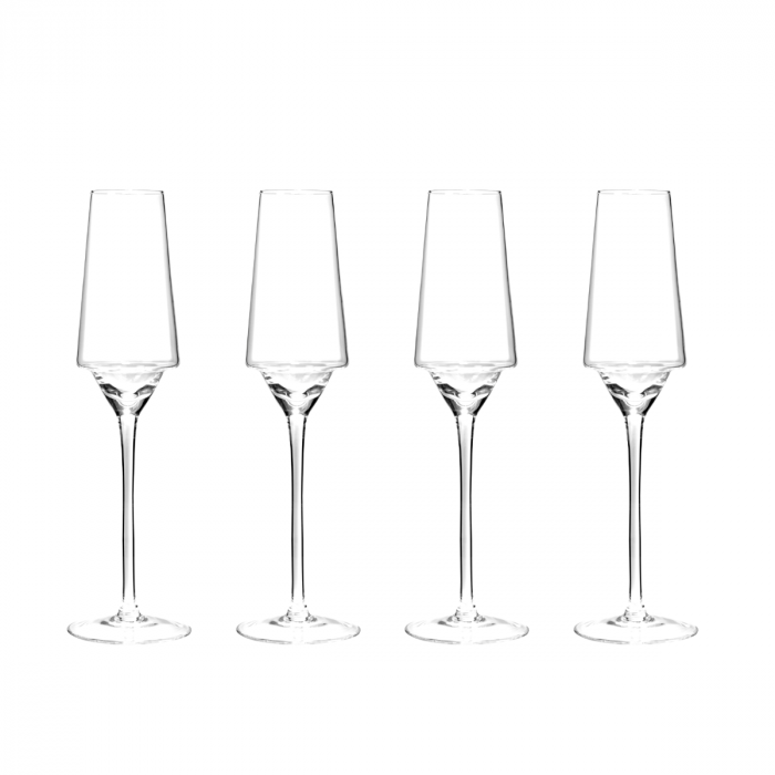 Carrol Boyes GLASS Carrol Boyes Champagne Flute Set Of 4 Edge 0G-CFL-EDG-4