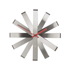 Carrol Boyes GLASS Umbra Ribbon Clock 30cm Steel UMB118070590 (7398669516889)