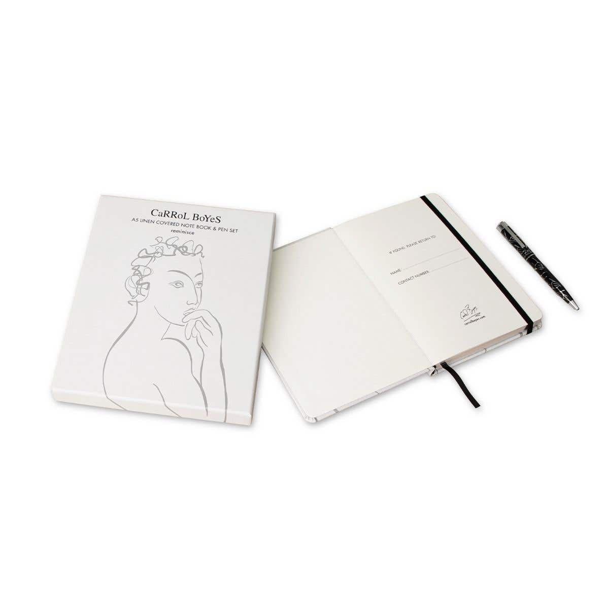 Carrol Boyes NOTEBOOK Carrol Boyes Notebook Set Reminisce Linen SET-NBLA5-RMN (7744034996313)