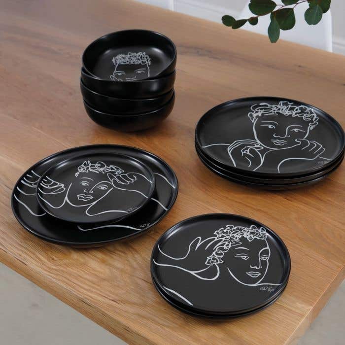 Carrol Boyes Platter Carrol Boyes Sketchbook Black Dinner Plate Set Of 4 (7101159309401)