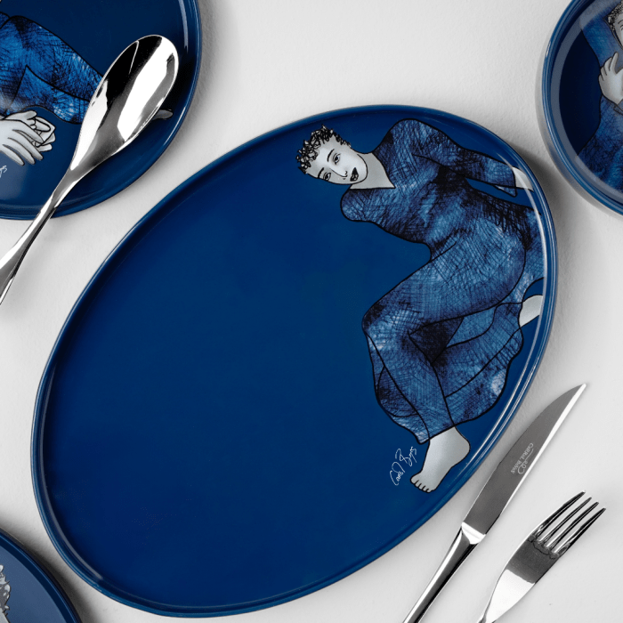 Carrol Boyes Serving Platter Carrol Boyes Indigo Blues Platter Oval 0S-PLO-IGB