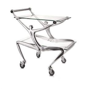 Carrol Boyes SERVING TRAY Carrol Boyes Drink's Trolley With Glass Top Man 4DT-MN (7433339863129)