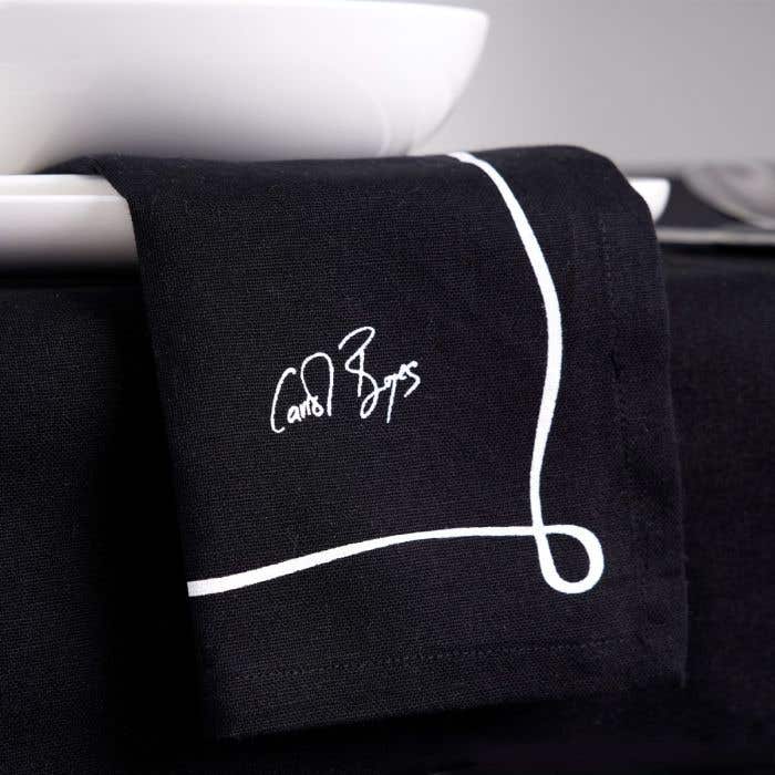 Carrol Boyes Tablecloths Carrol Boyes Well Framed Black Napkin Set of 4 UN-WFR-BL-4
