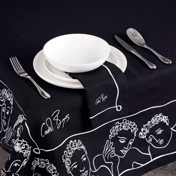 Carrol Boyes Tablecloths Carrol Boyes Well Framed Black Napkin Set of 4 UN-WFR-BL-4