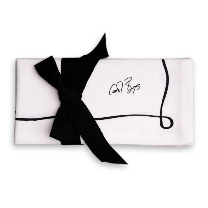 Carrol Boyes Tablecloths Carrol Boyes Well Framed White Napkin Set of 4 UN-WFR-W-4