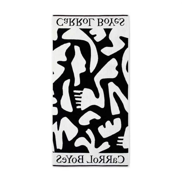 Carrol Boyes TOWEL Carrol Boyes Beach Towel Lacuna Black/White UBT-LCN-BL-W