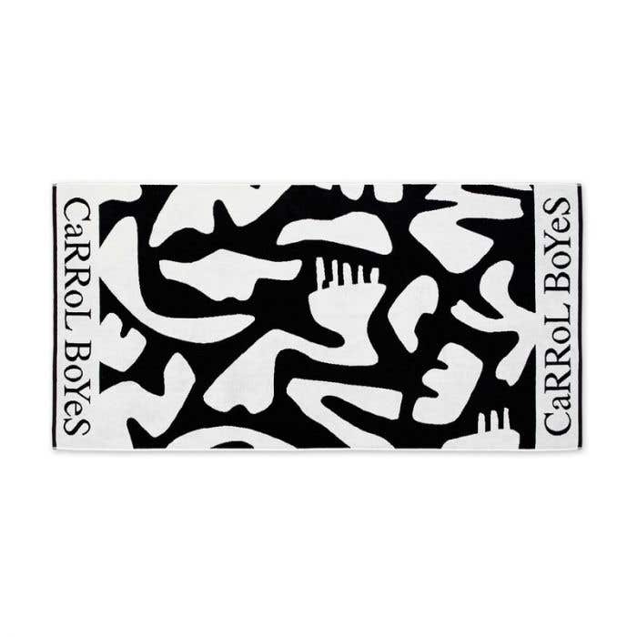 Carrol Boyes TOWEL Carrol Boyes Beach Towel Lacuna Black/White UBT-LCN-BL-W