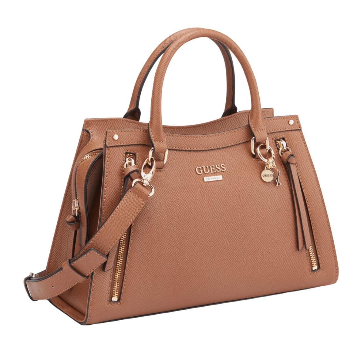 Guess Wrenley Small Satchel Mahogany EG984406