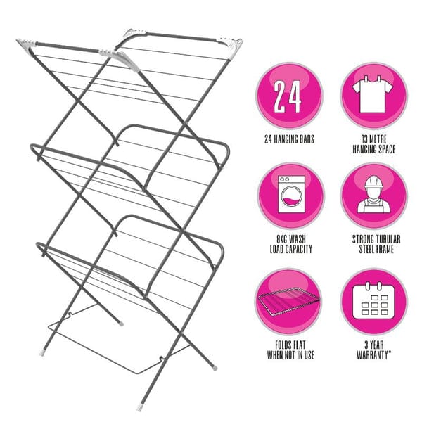 CASA Clothes Dryer Casa 3 Tier Expanding Clothes Dryer 11.5 Meter CLAIR115 (4723326779481)