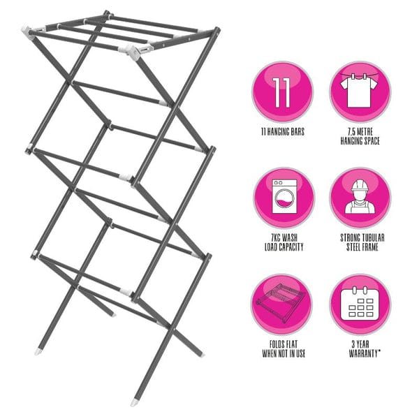 CASA Clothes Dryer Casa 3 Tier Expanding Clothes Dryer 7.5 meter CLAIR75 (4723319046233)