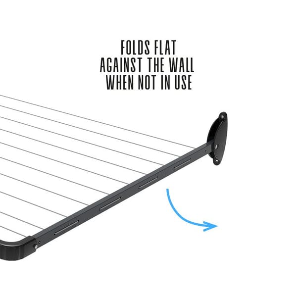 CASA CLOTHES LINE Casa 10 Line Single Fold Down Wall Mounted Clothesline 22m CLFDSG (4708928356441)