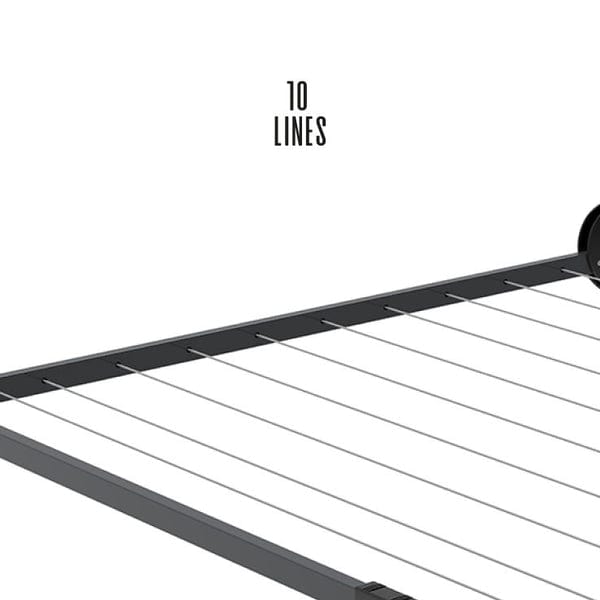 CASA CLOTHES LINE Casa 10 Line Single Fold Down Wall Mounted Clothesline 22m CLFDSG (4708928356441)