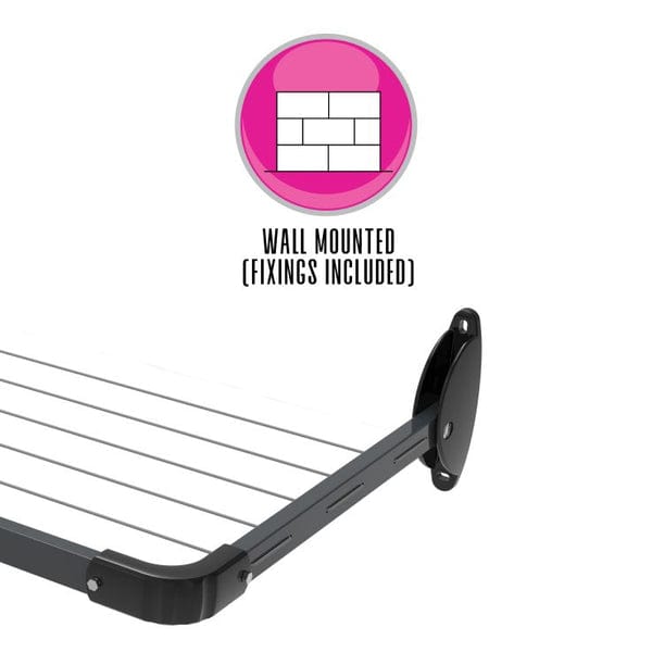 CASA CLOTHES LINE Casa 5-Line Slim Fold Down Wall Mounted Clothesline 11m CLFDSL (4708633051225)