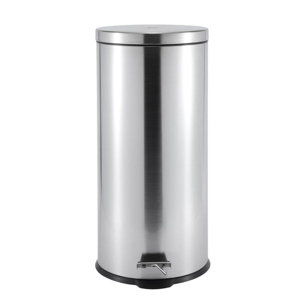 CASA DUST BIN Casa Roma 30L Stainless Steel Pedal Bin Silver KB7035-30LS (7616120356953)