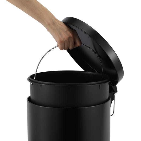 CASA DUST BIN Casa Roma 30L Steel Pedal Bin Black Matte KB7035-30LB (7616105906265)