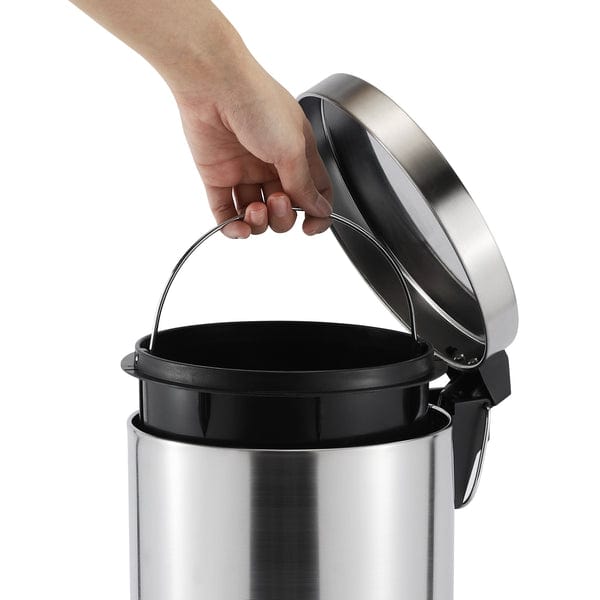 CASA DUST BIN Casa Roma 5L Stainless Steel Pedal Bin Silver KB7035-5LS (7616169836633)