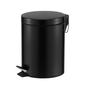 CASA DUST BIN Casa Roma 5L Steel Pedal Bin Black Matte KB7035-5LB (7616135463001)