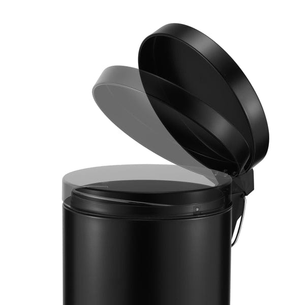 CASA DUST BIN Casa Roma 5L Steel Pedal Bin Black Matte KB7035-5LB (7616135463001)