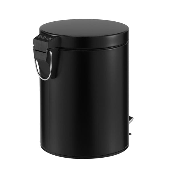 CASA DUST BIN Casa Roma 5L Steel Pedal Bin Black Matte KB7035-5LB (7616135463001)