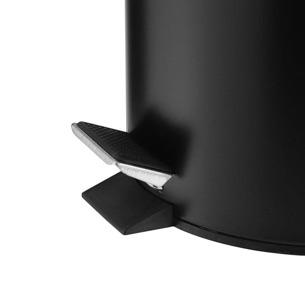CASA DUST BIN Casa Roma 5L Steel Pedal Bin Black Matte KB7035-5LB (7616135463001)