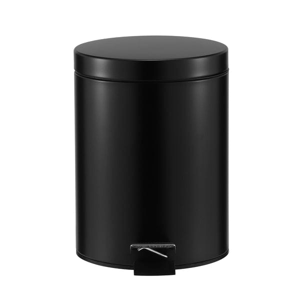 CASA DUST BIN Casa Roma 5L Steel Pedal Bin Black Matte KB7035-5LB (7616135463001)