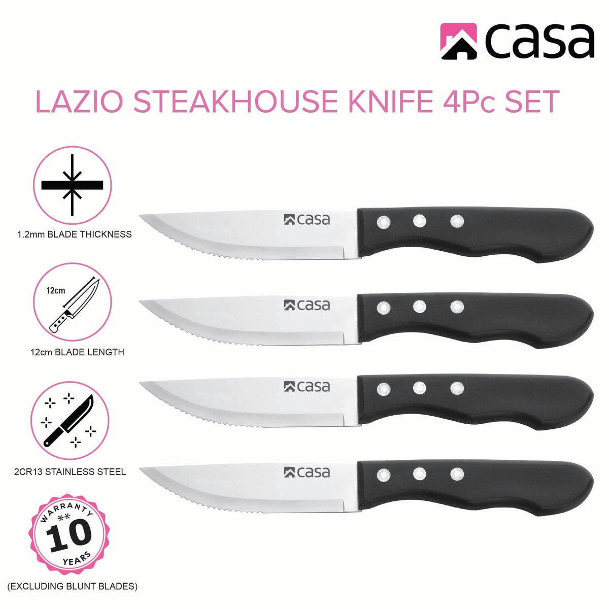 CASA Knife Casa Lazio Steakhouse Knife Set Piece CAKS06