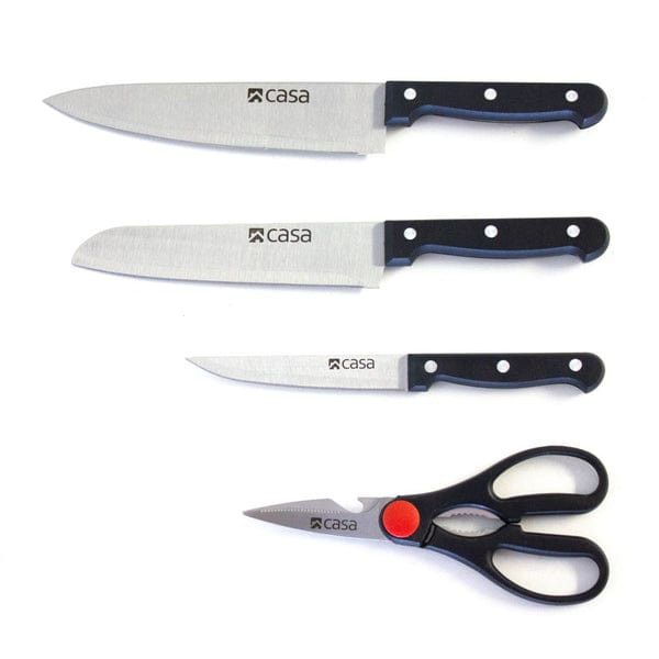 CASA Knife Casa Treviso Knife & Food Shear Set 4 Piece CAKS03