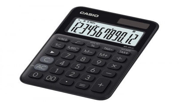 CASIO CALCULATOR Casio 12-Digit Mini Desk Calculator Black MS-20UCBK (7400582381657)