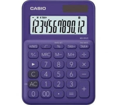 CASIO CALCULATOR Casio 12-Digit Mini Desk Calculator Purple MS-20UC-PL (7400585429081)