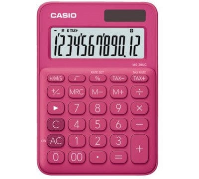 CASIO CALCULATOR Casio 12-Digit Mini Desk Calculator Red MS-20UC-RD (7400584314969)